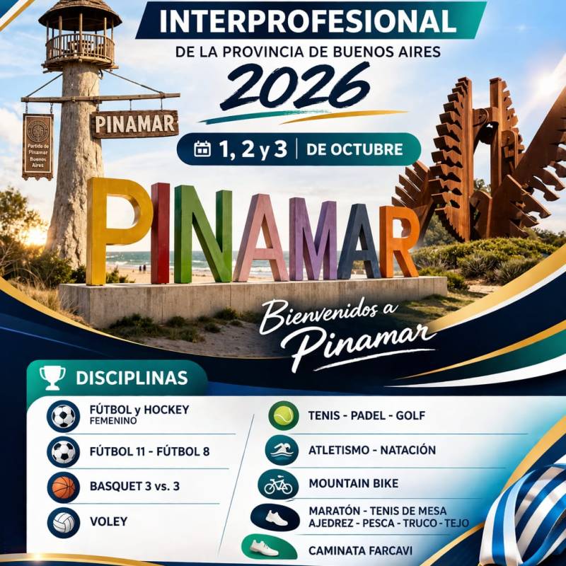 Se encuentra abierta la inscripción a las XX Olimpíadas Interprofesionales de la Provincia de Buenos Aires