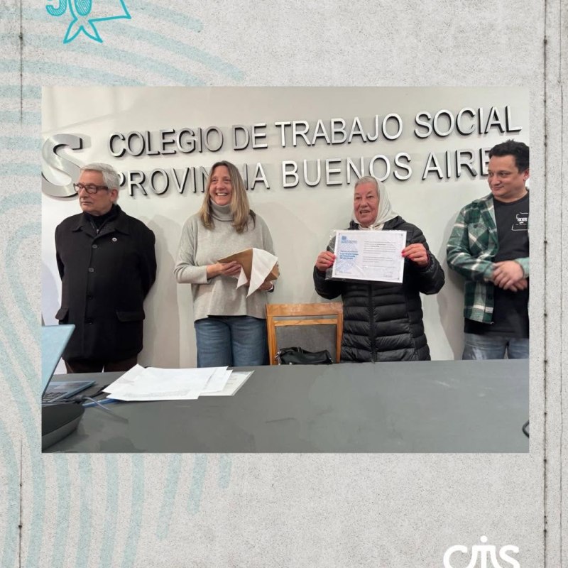 Derechos Humanos: El CATSPBA realizó un acto de reconocimiento a la trayectoria de la Licenciada en Trabajo Social Carmen Arias